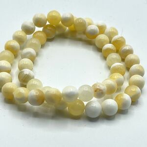 Honey Calcite ONE NEW stretch beaded bracelet crystals reiki healing meditation
